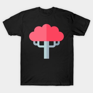 Pink blossom tree icon T-Shirt